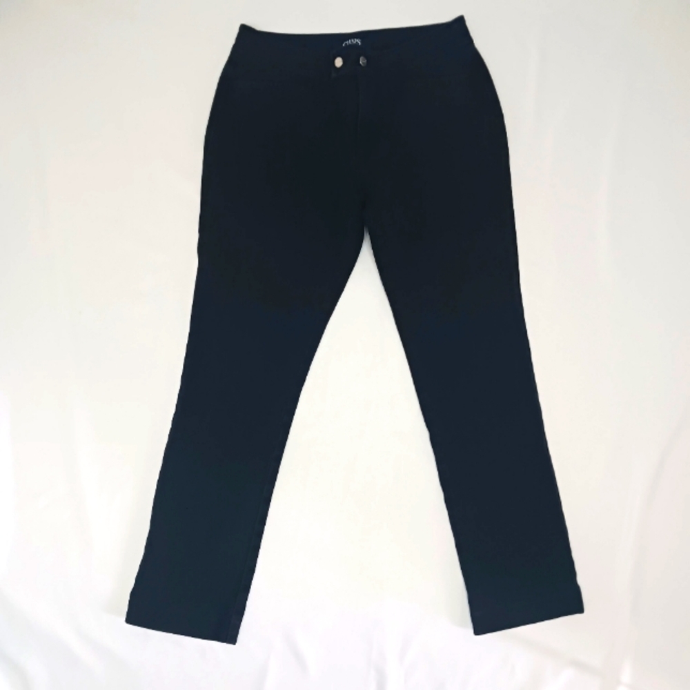 Chaps Petite Black Denim Straight Leg Pants.
